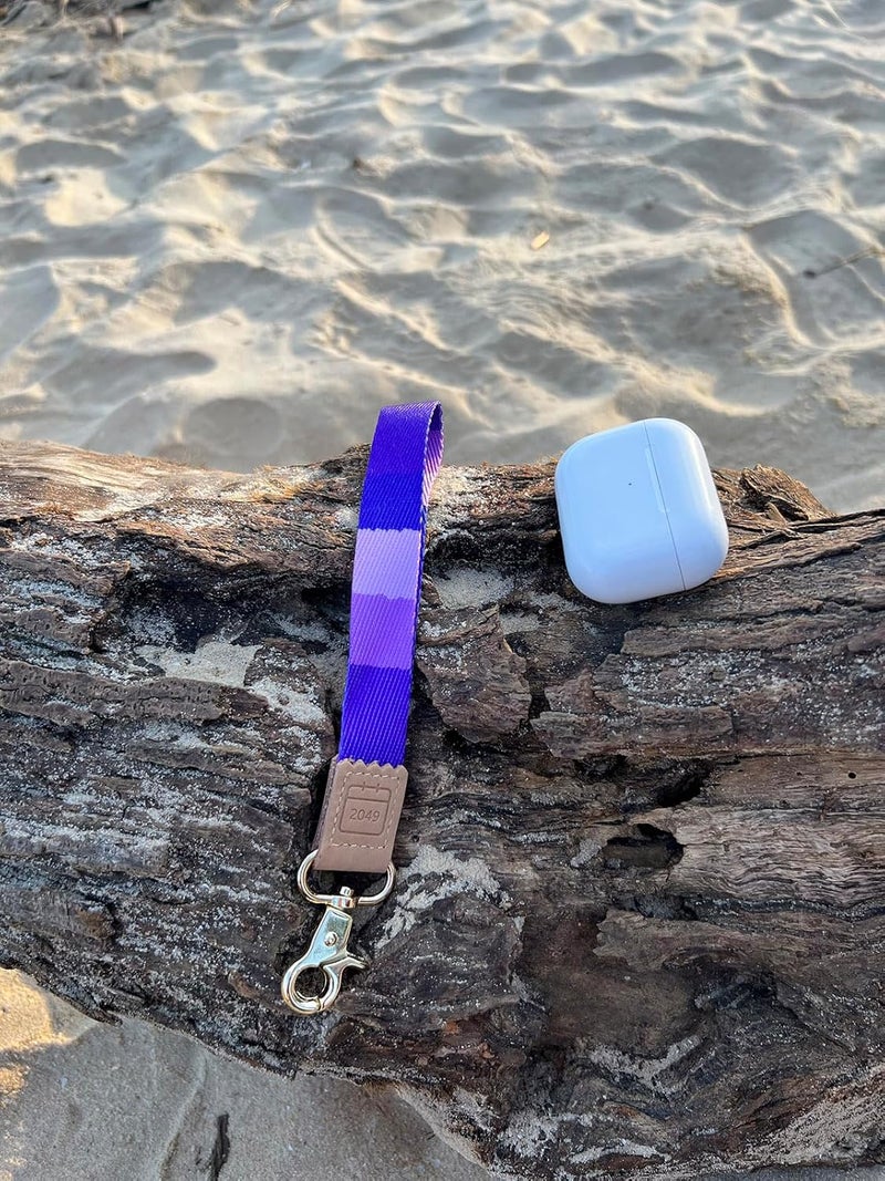 DQL Grapes purple wrist lanyard for keys cute wristlet keychain for car keys women, hand wrist strap, short key lanyard (Grapes) - Image 5